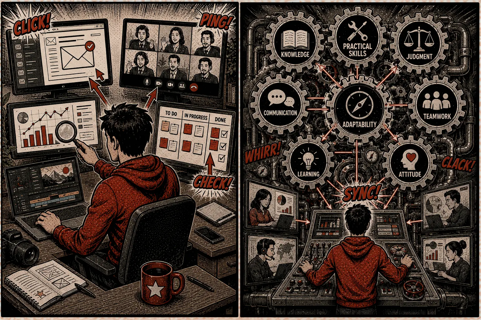 Skills versus competence in remote teams.