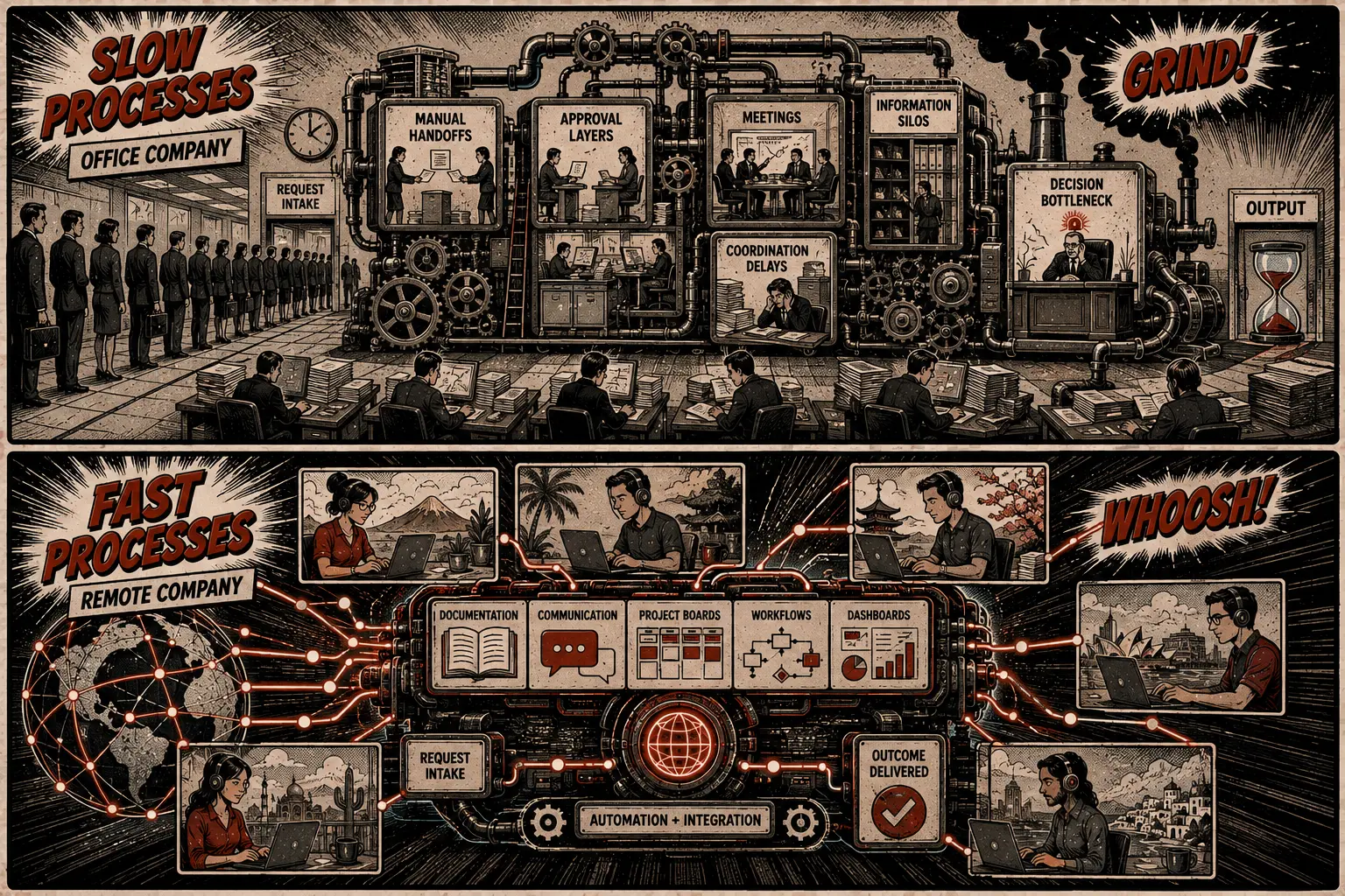 Fast remote processes become the new competitive advantage.