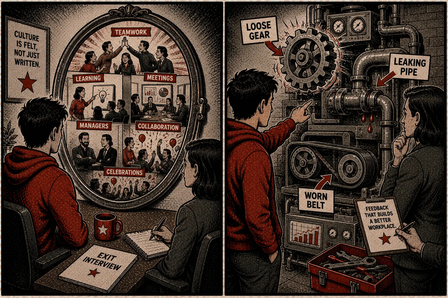 Comic: how would you describe our company culture — reflecting the culture and spotting what is broken