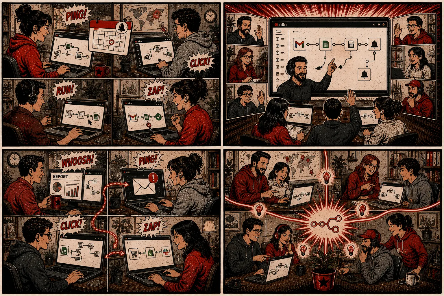 Comic: sharing the topic with the team before an automation-focused session