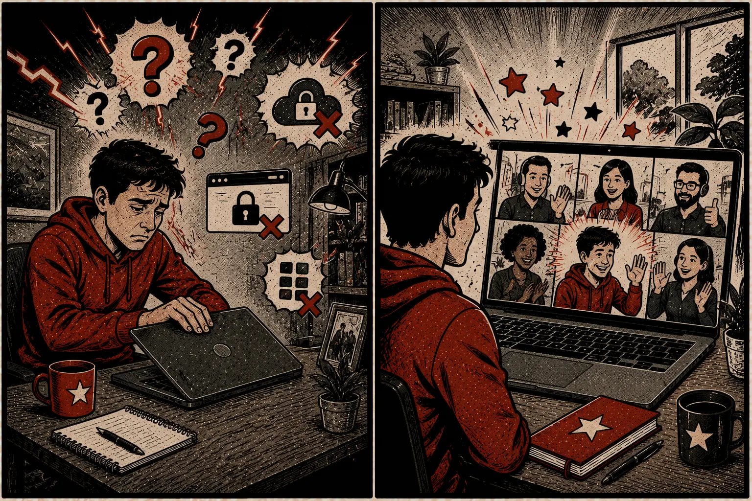 Comic: preparing an exit interview, from access removal checklists to the final farewell call